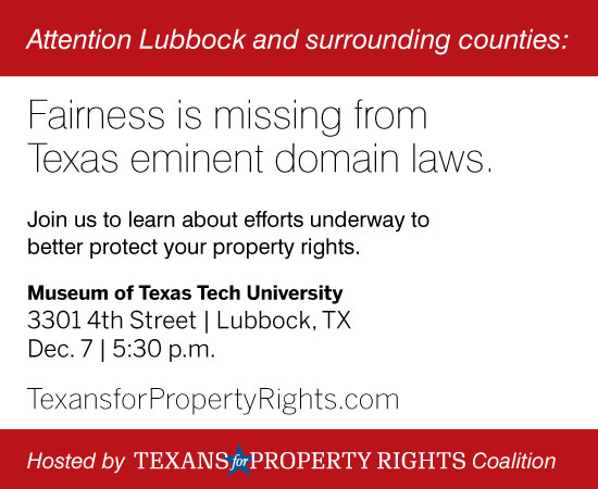 Eminent domain meeting in Lubbock