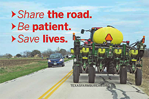 Get 5 tips for driving behind slow-moving vehicles, like tractors, combines and other farm equipment, on Texas Table Top