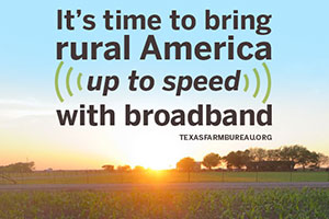 Rural America needs access to broadband for families working from home and children learning from home.