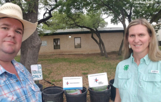 Coryell County Farm Bureau partnered with other ag goups in Gatesville to provide students with the supplies to make container gardens.