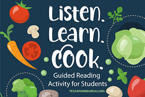 Learn more about where your food is grown with this Listen. Learn. Cook. Guided Reading Activity! It’s fun for parents and kids!