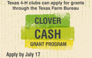 A new Texas Farm Bureau grant program, Clover Cash, aims to help Texas 4-H clubs increase their reach in connecting youth to agriculture.