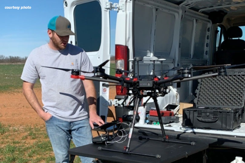 A young Texas Farm Bureau member has taken to the sky to help other farmers monitor their crops.