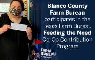 Blanco County Farm Bureau recently donated $2,000 to Combined Community Action to help provide Meals on Wheels to senior citizens in Blanco County.