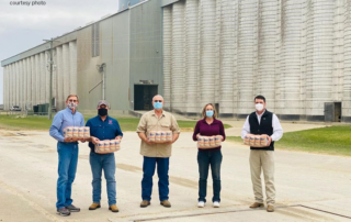 The Western Rice Belt Conference Committee donated 11,000 pounds of rice to the Central Texas Food Bank for distribution to needy families.