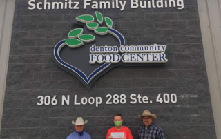 Denton County Farm Bureau recently donated $2,250 to the Denton Community Food Center with help from TFB's co-op contribution program.