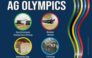Go for the gold! Some Ag Olympic events would include: the Brisket Stroke, Stacking Hay, Fence Hurdles and Sheep Shearing. See our full list on Texas Table Top.