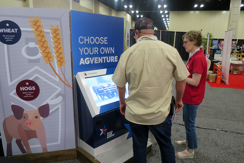 Interactive displays in the Doorways to Agriculture exhibit help attendees learn more about Texas agriculture. 