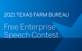 Students interested in gaining communication skills, learning more about the U.S. government and potentially earning scholarship money are encouraged to apply for Texas Farm Bureau’s (TFB) Free Enterprise Speech Contest.