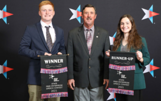 A high school junior took home first place and a $6,000 scholarship as the winner of Texas Farm Bureau’s Free Enterprise Speech Contest.