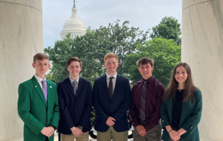 Finalists of TFB's Free Enterprise Speech Contest recently traveled to Capitol Hill to meet with elected officials and see historical sites.