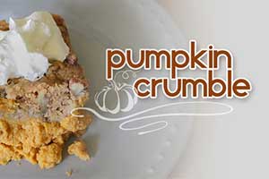 Pumpkin spice and everything oh so nice! Add this pumpkin crumble recipe to your Thanksgiving menu this fall!