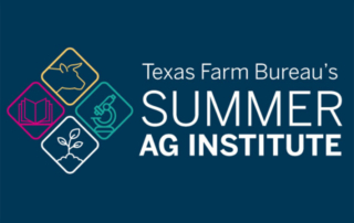 Summer Ag Institute registration open to Texas teachers Texas teachers will gain more knowledge on agriculture and learn how to incorporate agricultural concepts in their classroom through Texas Farm Bureau’s Summer Ag Institute.