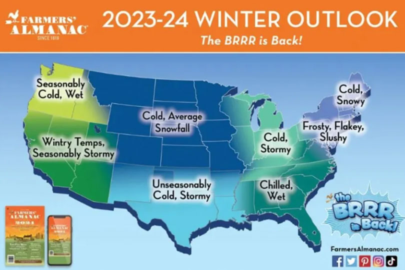 Farmers Almanac Forecasts Cold Stormy Texas Winter Texas Farm Bureau