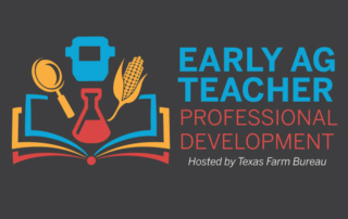 Texas Farm Bureau to host workshop for ag teachers Ag teachers with one to five years of experience in the classroom can register for a new workshop being offered by Texas Farm Bureau. Registration is limited to 40 teachers.