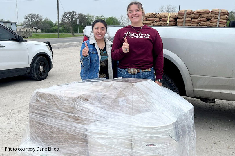 Donations roll in for Texas ranchers facing devastating fire losses In the face of devastating wildfires in the Panhandle, Lyssy and Eckel Feeds matches 10,000 livestock feed bag donation to ranchers impacted.