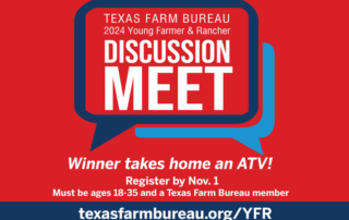 Register now for 2024 YF&R Discussion Meet Registration for the 2024 Young Farmer & Rancher (YF&R) Discussion Meet is now open.