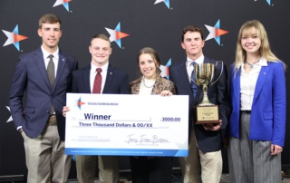 Students showcase knowledge in Collegiate Farm Bureau Quiz Bowl College students competed in the first Collegiate Farm Bureau Quiz Bowl at the TFB Annual Meeting in Round Rock.