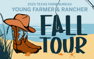 Register for YF&R Fall Tour Sept. 4-7, Coastal Bend Young farmers, ranchers, ag professionals and college students will get a look at agriculture in the Coastal Bend through the 2025 Texas Farm Bureau YF&R Fall Tour.