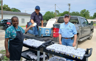 Victoria County Farm Bureau donates pork to local organizations Victoria County Farm Bureau donated 967 pounds of pork to local organizations through TFB’s Farmers Feeding Families program.