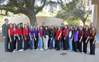 Collegiate Farm Bureau students learn at TFB officer retreat Students who serve in leadership positions with the eight Collegiate Farm Bureau chapters attended an officer retreat in Waco at TFB this month.