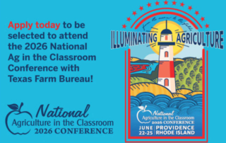 TFB offers scholarship to teachers to attend national ag conference Texas teachers have the chance to explore new ways to connect students with agriculture, thanks to scholarships that support attendance at the 2026 National Agriculture in the Classroom Conference.