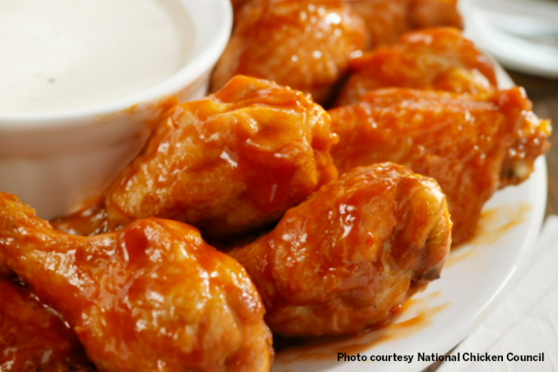 Chicken wing consumption to rise for football championship The annual Chicken Wing Report projects Americans will eat 1.48 billion chicken wings while watching the Patriots and Seahawks battle for the Lombardi Trophy this weekend.