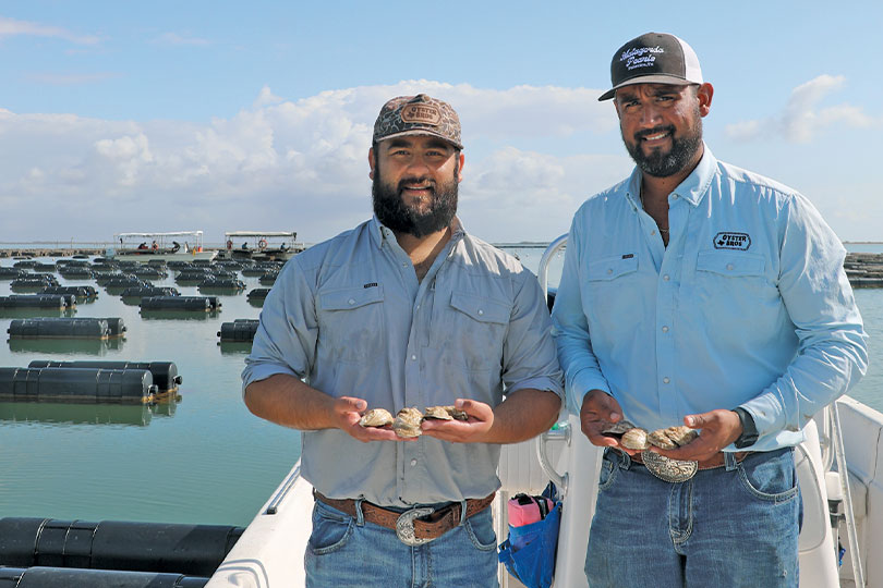 Aparicio brothers chart new waters with oyster mariculture Brothers David and Jacob Aparicio are charting new waters as pioneers in Texas oyster mariculture.