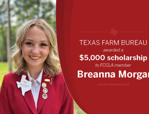 Texas Farm Bureau awards 2026 FCCLA scholarship