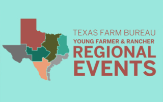 Regional YF&R meetings set for summer, fall Young farmers, ranchers and agricultural professionals across Texas will have several opportunities this year to connect, learn and grow through a series of regional meetings hosted by the Texas Farm Bureau Young Farmer & Rancher (YF&R) Advisory Committee.