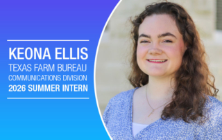 Ellis joins TFB Communications as summer intern Keona Ellis, a junior at Texas Tech University, is the summer intern with Texas Farm Bureau’s Communications team.