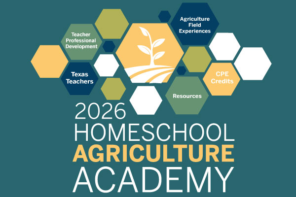 Summer Ag Academy open to homeschool educators Texas homeschool educators are invited to a two-day workshop full of hands-on, immersive learning in the summer.