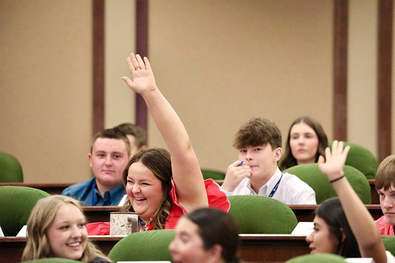 thrive-2026-3 Thrive equips students to lead, advocate for agriculture Texas Farm Bureau’s Thrive event helps motivate and equip high school seniors to be future agricultural leaders through hands-on activities and networking.