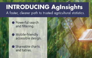 USDA releases new AgInsights data tool Farmers, ranchers and other agricultural data users have a new way to access and analyze statistics from USDA.