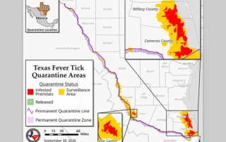 Hunter awareness in fever tick quarantine zones Texas hunters are reminded of additional requirements in cattle fever tick quarantine zones as hunting season gets underway.