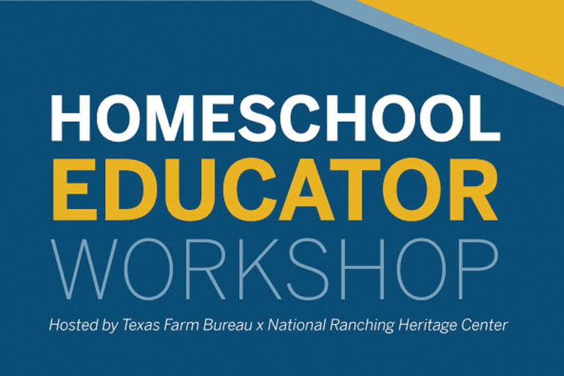 Free workshop open to homeschool educators Homeschool educators across the Lone Star State are invited to a free hands-on workshop at the National Ranching Heritage Center in Lubbock.